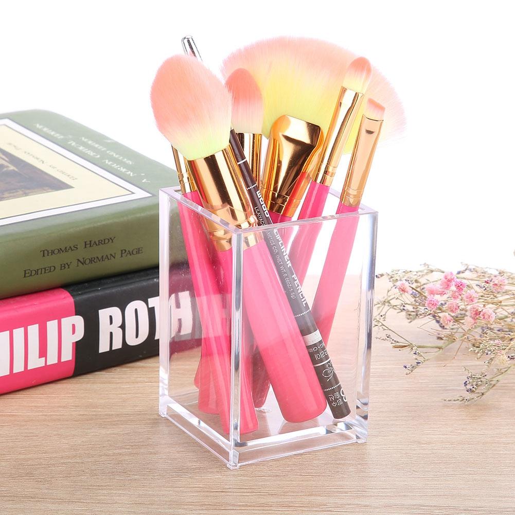 

Transparent Acrylic Makeup Brush Holder Nail Pen Storage Organizer Case