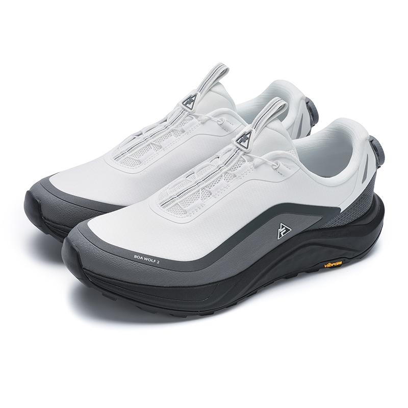 FILA BOA WOLF Slip Resistant Coverage Support Balance Low top Trail Running Shoes Men's White Gray A12M511221FBW