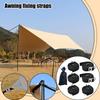 6PCS Adjustable Camping Tent Rope Tie Awning Fixing Straps with Storage Bag Tent Accessories for Moving Tarps Cargo Luggage