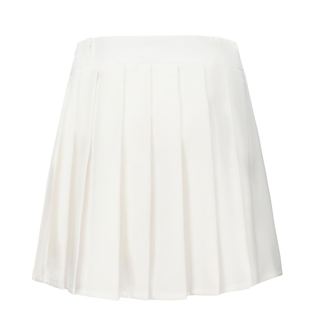 E.PARCA Wet Cream Pleated Skirt