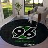 Hannover 96 Custom Name Round Area Rug,Carpet Rug for Living Room Bedroom Sofa Playroom Decor,Non-slip Floor Mat