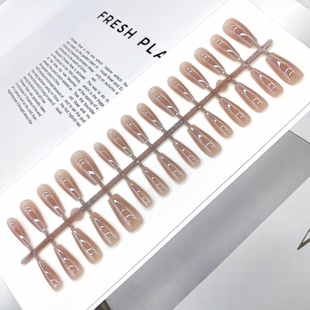 Aurora Cat-Eye Gradient Blush Electroplated Nail Tips