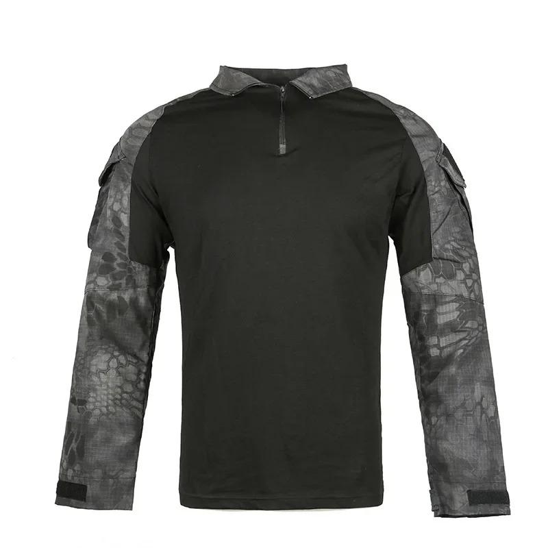 Outdoor Tactical Hiking T Shirts Men Long Sleeve Hunting Climbing Shirt Sport Clothes