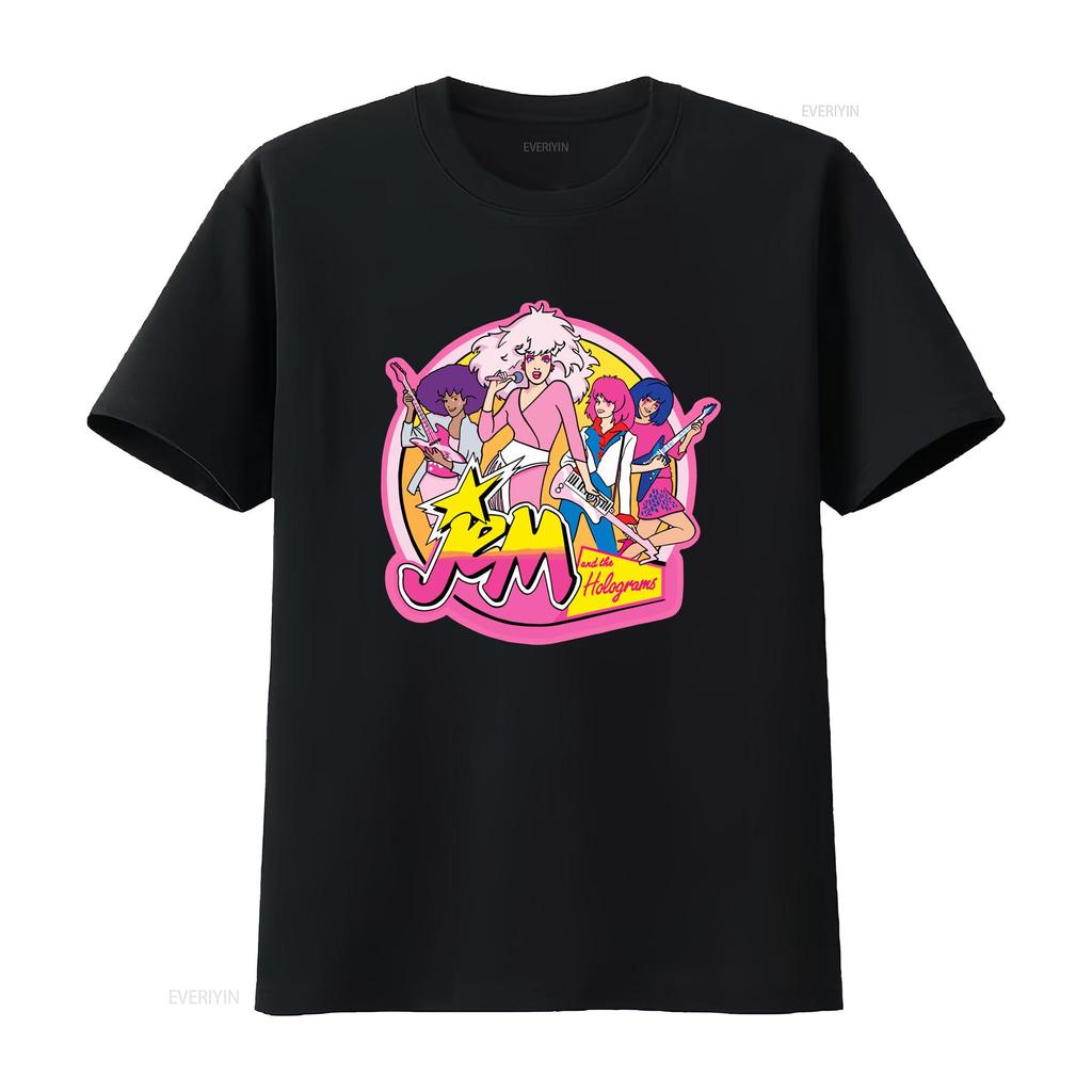 Jem and The Holograms T Shirt For Kids Summer Girl 80s Women Cartoon Summertime Star SweaT  vintage Washed homme Stylish