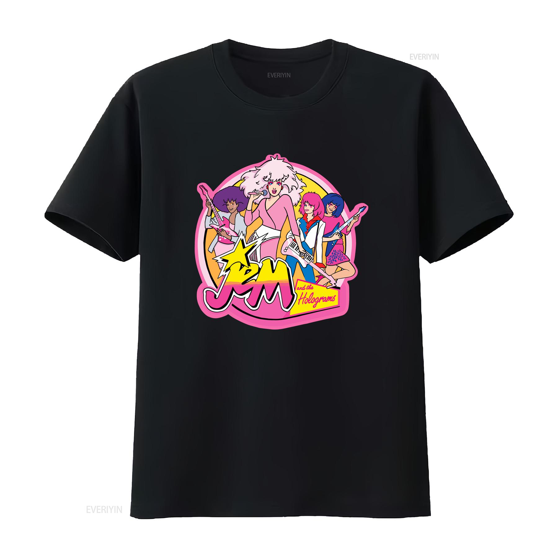 

Jem and The Holograms T Shirt For Kids Summer Girl 80s Women Cartoon Summertime Star SweaT vintage Washed homme Stylish 4XL