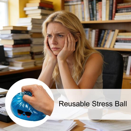 Steamed Bun Squeeze Toy, Soft Dough Stress Reliever for Adults, Handheld Fidget Toy for Anxiety Relief