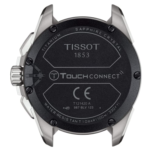 Tissot Men's T-Touch Connect Solar Watch with Black Dial and Fabric Strap (T1214204705106) - Officially Imported