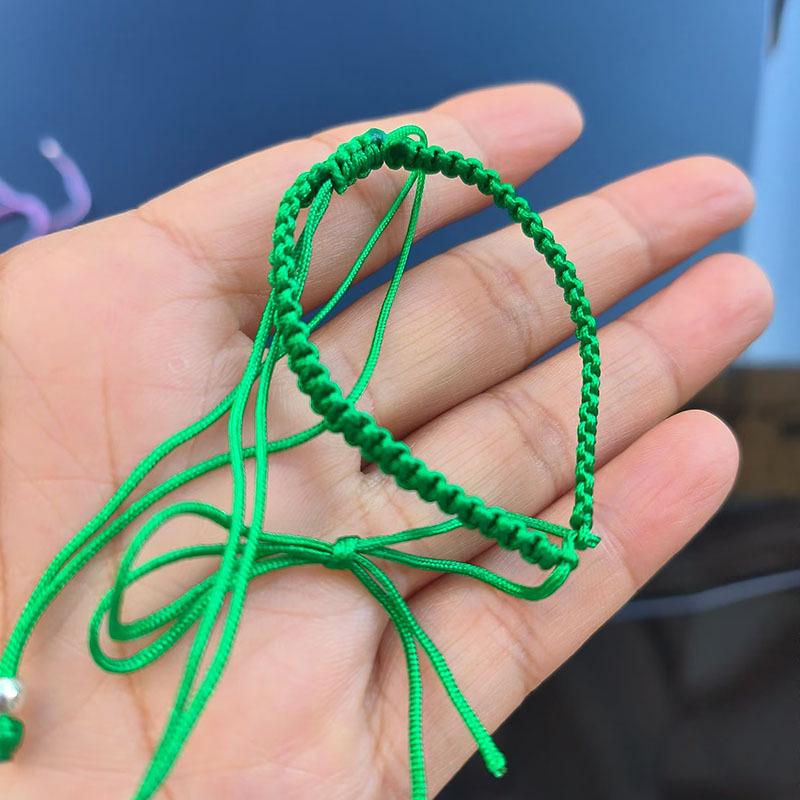 Handmade Agate Engraved Ethnic Children's Bracelet with Square Knot and Family Names