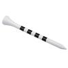 Pack of 100 Bamboo Striped Golf Tees, 70/83mm Ball Holders