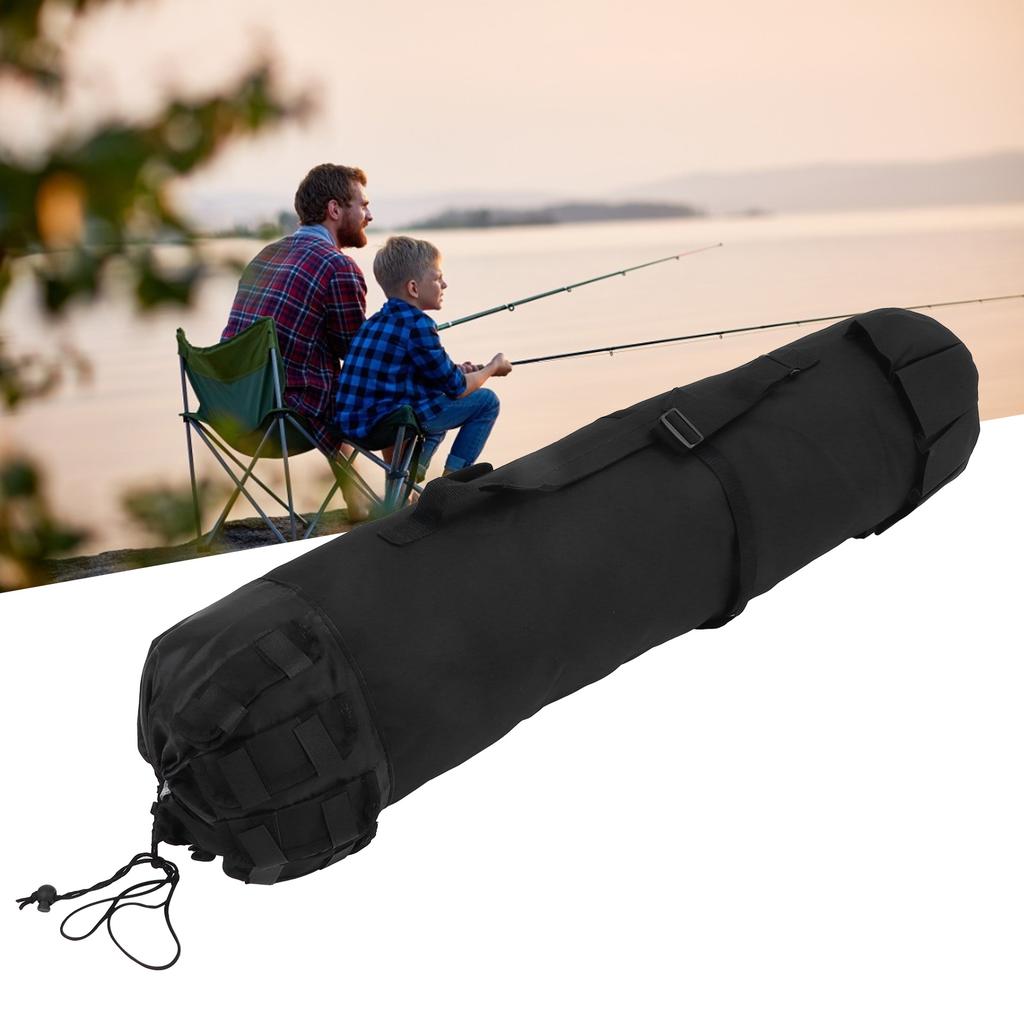 MultiPurpose Fishing Bag Folding Fishing Rod Pole Reel Lures Storage Case(Military Green )
