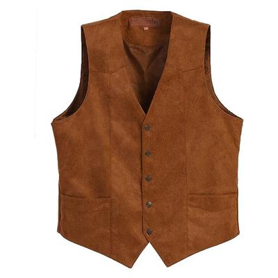 Ärmellose Herrenmäntel in verschiedenen Farben, Weste im V-Ausschnitt-Stil, figurbetont, lässig, Wildleder, Retro-Stil, formelle Kleidung, Motorradweste