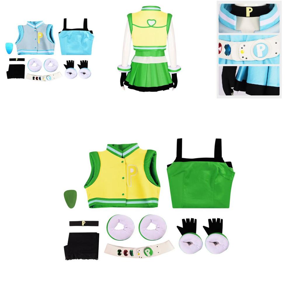 Colorful Polyester Powerpuff Girls Cosplay Costume Perfect For Halloween Or Stage Performances
