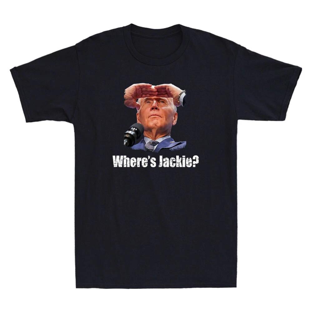 Where's Jackie - Funny Joe Looking for Jackie Meme Vintage Men's Cotton T-Shirt