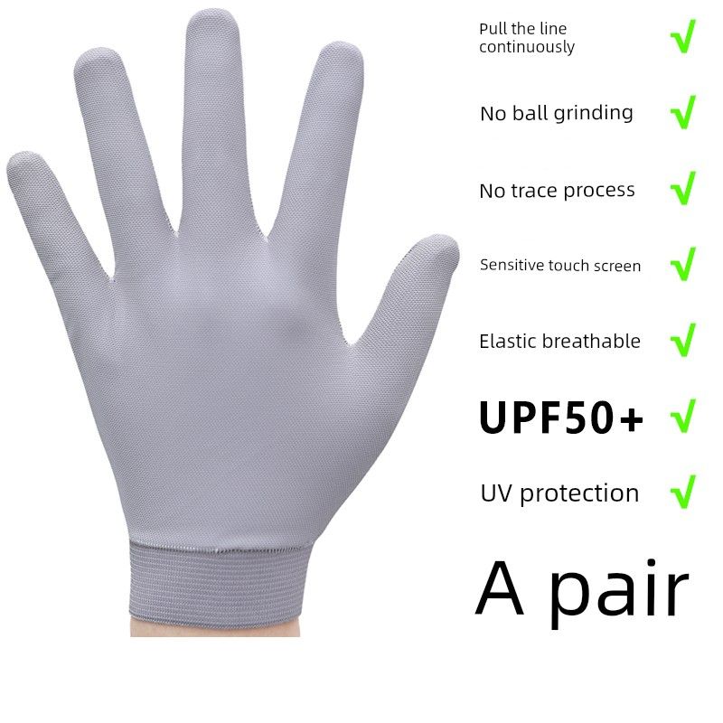 

Seamless Spider Touch Screen E-Sports Professional Gloves Mobile Phone Finger Stall Playing Games Sweat-Proof Handy Gadget Thumb Non Slip Mobile Game Summer gloves (gray) XL