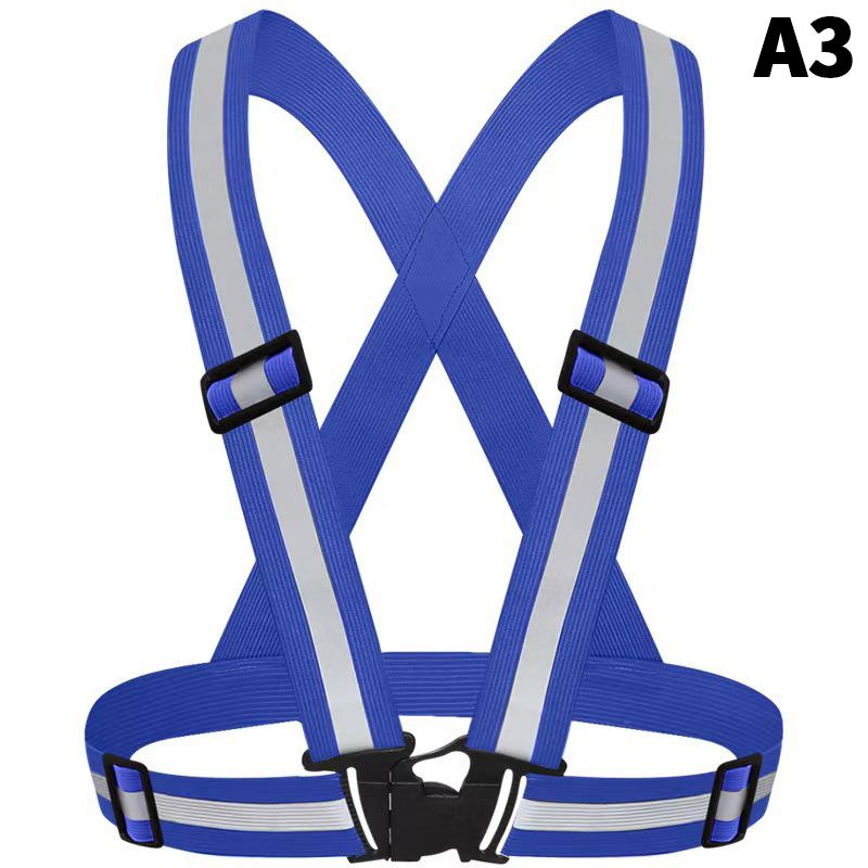 Highlight Reflective Straps Night Running Riding Clothing Vest Adjustable Safety Vest Elastic Band For Adults And Children