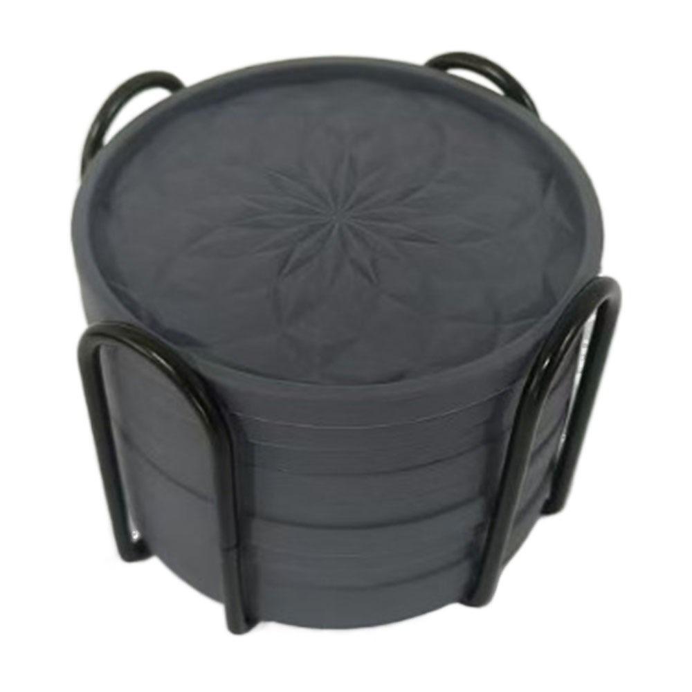 6/10Pcs Silicone Drink Coaster Set Tabletop Protection Tea Mats Placemats Cup Pads  Hotel Restaurant