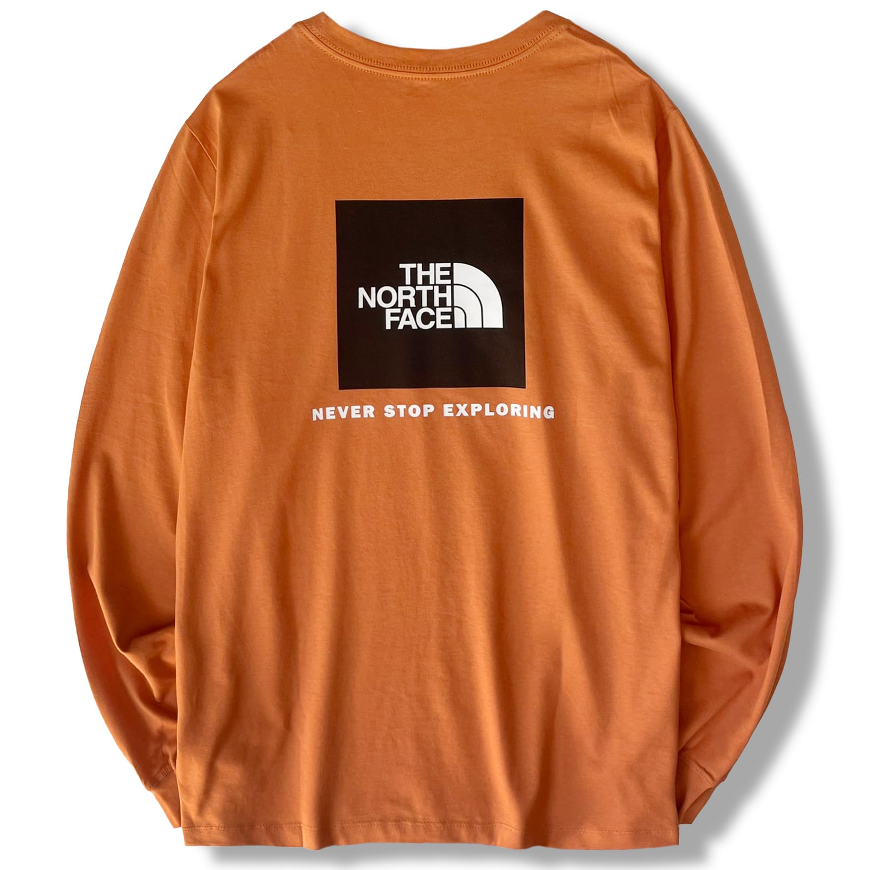 

The North Face Box Nse Iron Long Sleeve with Back Print and Box Size M Tee, Bronze, T-Shirt Logo, Brown, [Used]