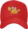 Cute Winking Crab Graphic Polyester Trucker Hat Casual Outdoor Unisex Baseball Cap