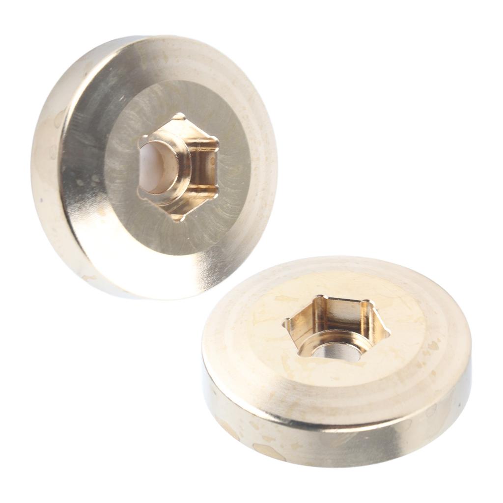 2Pcs Brass Wheel Weights 1.9 2.2in RC Crawler Car Hex Hub Adapter Model Upgrade Parts 18.5mm