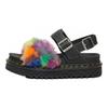 Dott. Sandali da Donna Martens in Pelle Tessuto Moda Fibbia Suola Spessa Sandali da Donna Neri 27348889