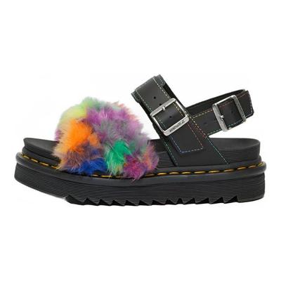Leather Fabric Fashion Buckle Thick Sole Sandals Women Sandals Black 27348889