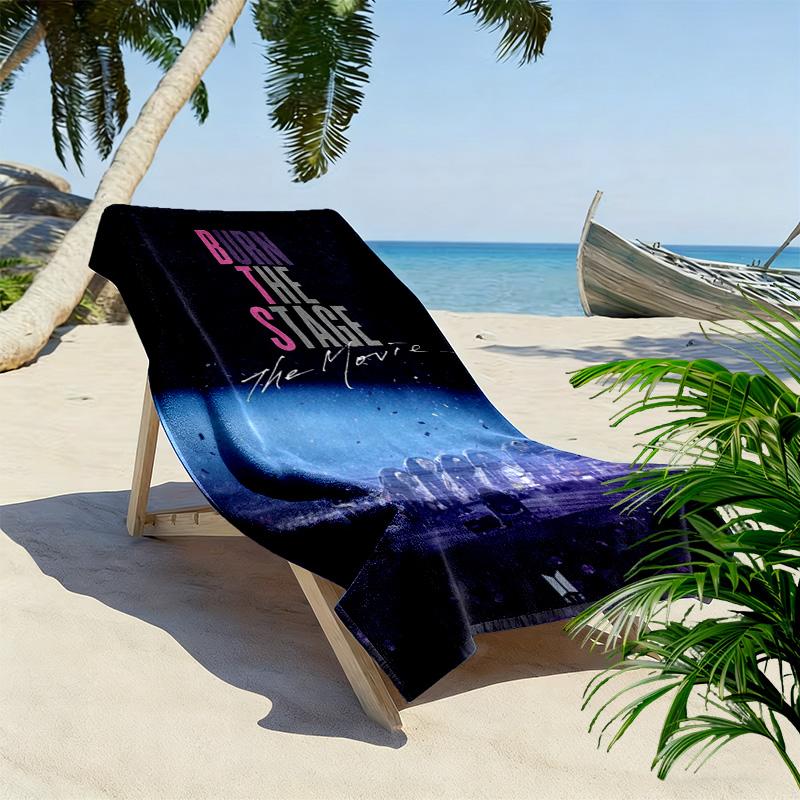 Harmony Diversity: BTS's Global Impact Beach Towel Beach Towel for Vacation Photos Beach Absorbent Bath Towel Seaside Swim Travel and Vacation Towels