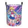 Sailor Moon Sailor Chibi Moon Laundry Basket Cleffa Togepi Marill Sylveon Laundry Hamper for Bathroom Organizer Storage Bins