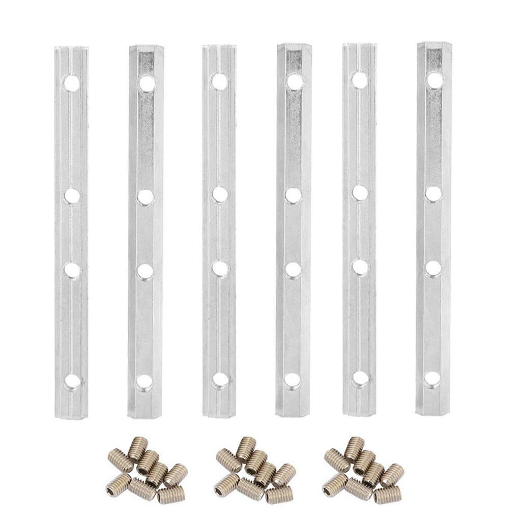 Hliníkový profil Uhlíková ocel Rovný Vnitřní Spojovník Standardní ( 2020 M5 6ks)