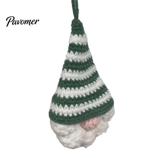Faceless Gnome Decorations Hand Crochet Christmas Ornaments, Knitted Hanging Decorations, Woolen Holiday Gifts Yarn Elf Pendants for Tree Home