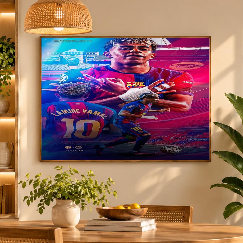 5D Diamond Painting Lamine Yamal DIY Full Drill Diamond Art Kit Home Decoration