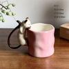 350ml Creative Ceramic Cat Mug with 3D Embossed Cat Design Exquisite Afternoon Tea Latte Coffee Cup Home Breakfast Milk Mug Gift