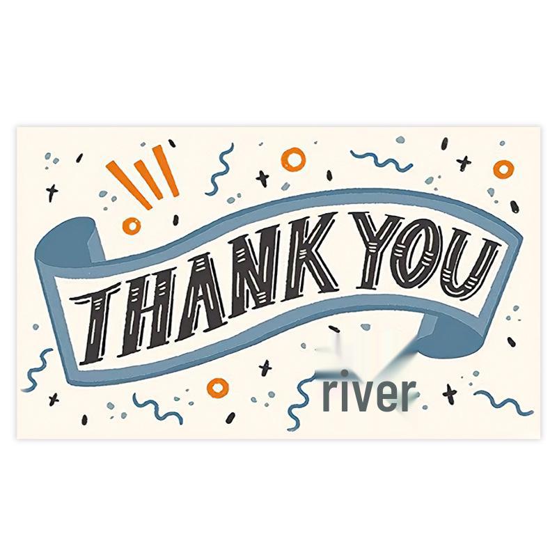 Pink 'Thank You' Cards - 50 Sheets/Pack for Gift Boxes, Decorations, and Postcards