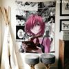 Elfen Lied Anime Wall Tapestry Aesthetic Wall Hanging Printed Fabric Blanket Decorative Tapestries for Bedroom Living Room Home Decor