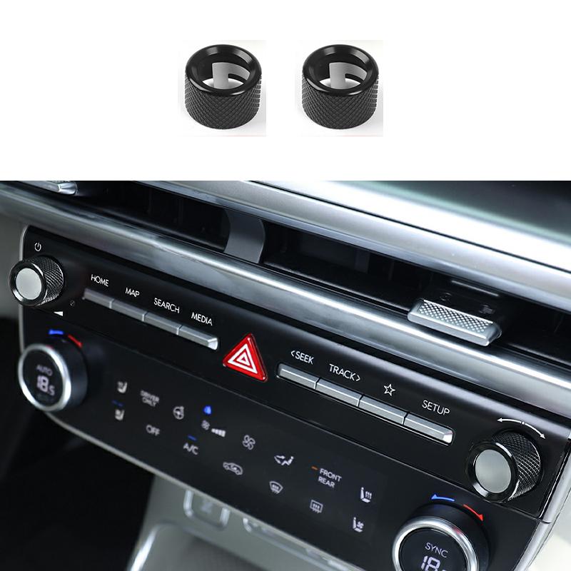

One Pair Aluminum Alloy Sound Key Adjustment Knob Red Blue Black Konb Ring Trim Cover For Hyundai IONIQ 9 Accessories чорний