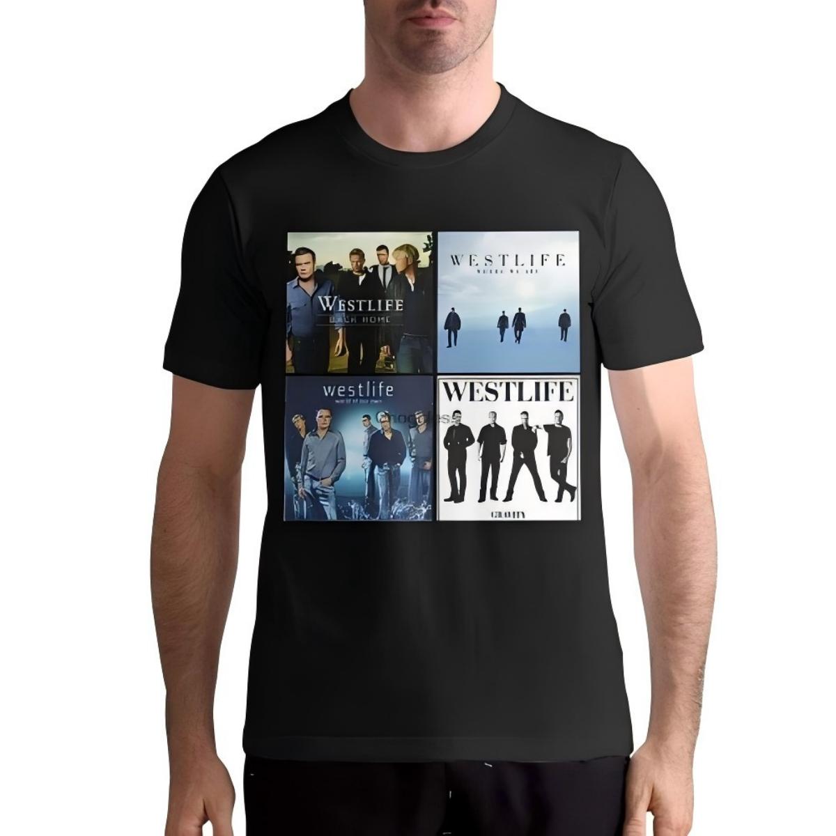 Westlife Four Album Collage T-Shirt XXL чёрный