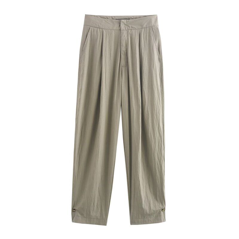 Fashion Style 2024 Autumn New Women's Clothing Asymmetric Round Neck Short Sleeve Casual Shirt Pants 4437269