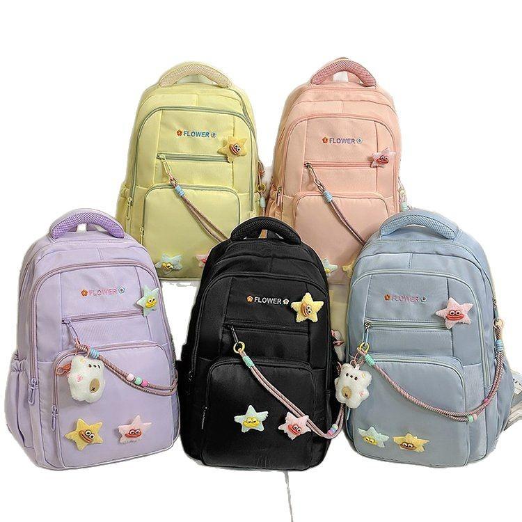 Schoolbag Japanese ins cute style simple and versatile high-value schoolbag female primary school students junior high school students backpack