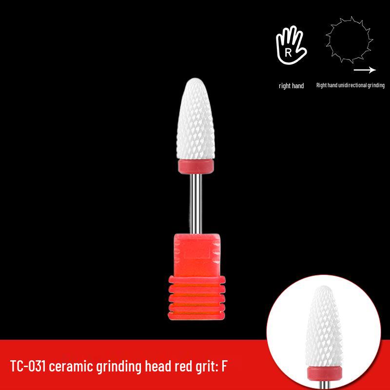 Single Bullet-Shaped Ceramic Nail Grinding Head 2.35