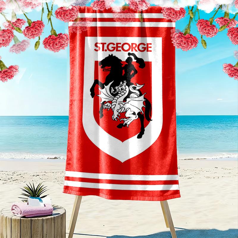 St George llawarra Print Beach Towel, Large Soft Quick Dry Towel for Beach Camping Swimming