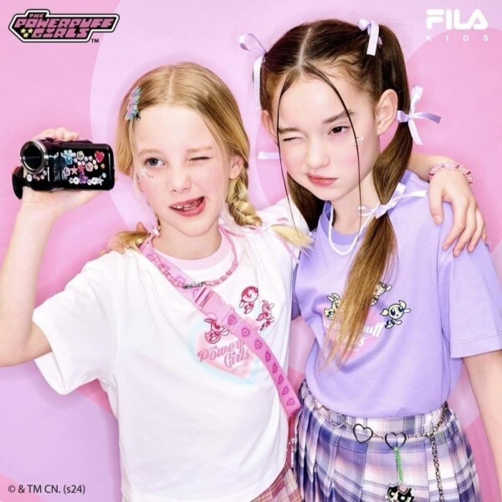 

Fila Kids X Powerpuff Girls CollaboraTion HearT Crop T shirT Fk2rsg2p02f violet/120