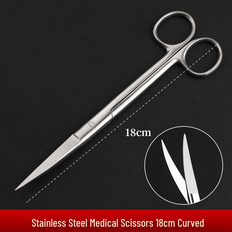 Stainless Steel Ophthalmic Surgical Scissors - Straight/Bent Tip, Sharp for Suture Removal