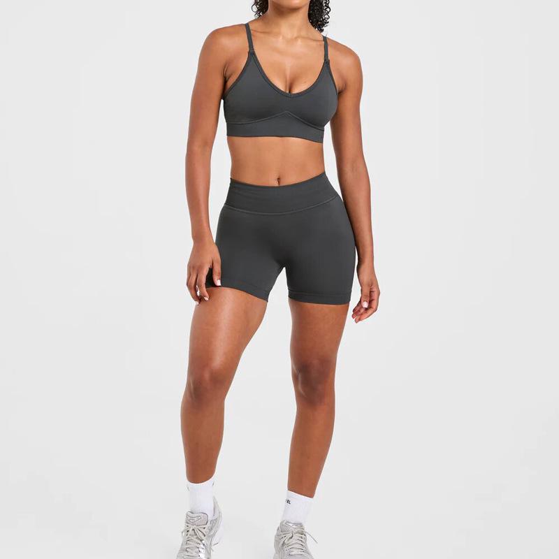 Трансграничный дышащий фитнес-комплект для йоги и бега с эффектом push-up для женщин Small