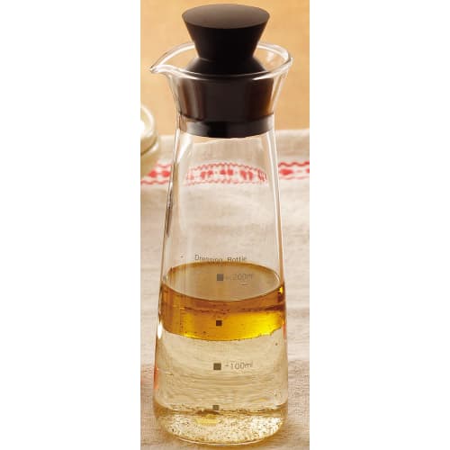 Iwaki Heat-Resistant Glass Dressing Bottle, 300ml, K5014-BK, KT5014-BK, Clear