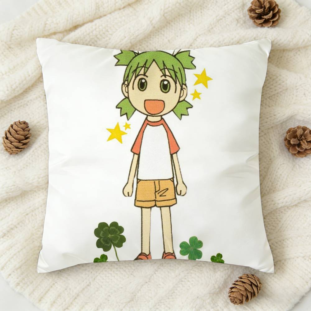 YYotsuba KKoiwai Doublesided Printed Square Decorative Cushion Cover for Sofa Living Room Home Decor