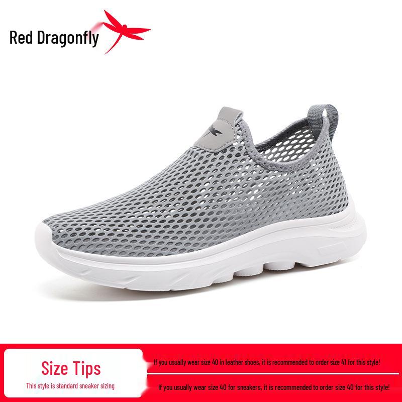 Red Dragonfly Men s Summer Slip-On Mesh Casual Shoes 38