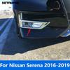 Front Fog Light Lamp Cover Trim For Nissan Serena 2016-2018 Chrome Foglight Bumper Protector Bezel Accessories Car Styling