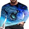 Fashion Men's and Women's Pullover Long Sleeve T-shirts Printed O Neck Oversized Casual Tees Top Clothing
