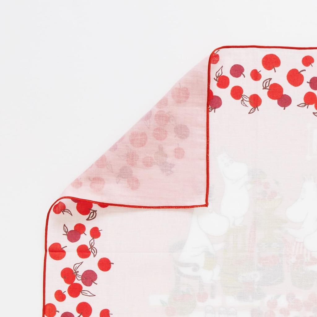 JIKAN STYLE Moomin Lunch Ribbon Sunny 48 X 48 05928 Cloth/Bento Wrap, 100% Cotton, Apple, Orange, Forest, Dot, Rain, Stripe, Day, Approx. Cm, (Ribbon