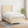 Slatted Bed Base with Mattress - Cream - 90x200 Cm - Maximum Relaxation - Headboard Included