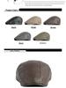 Men's and Women's British Retro PU Leather Beret - Stylish, Thickened, Warm Patent Leather Duckbill Cap for Autumn and Winter
